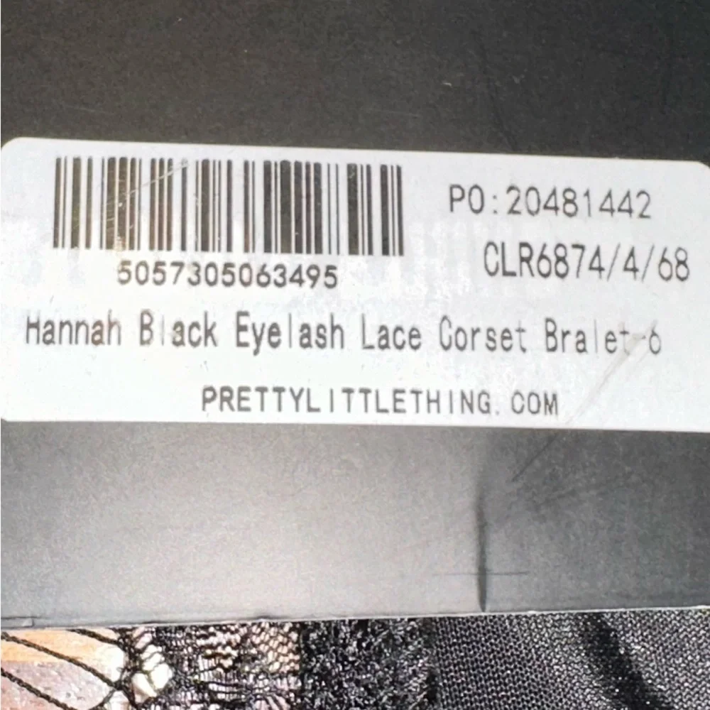 NEW PrettyLittleThing Black Lace Trim Bralette